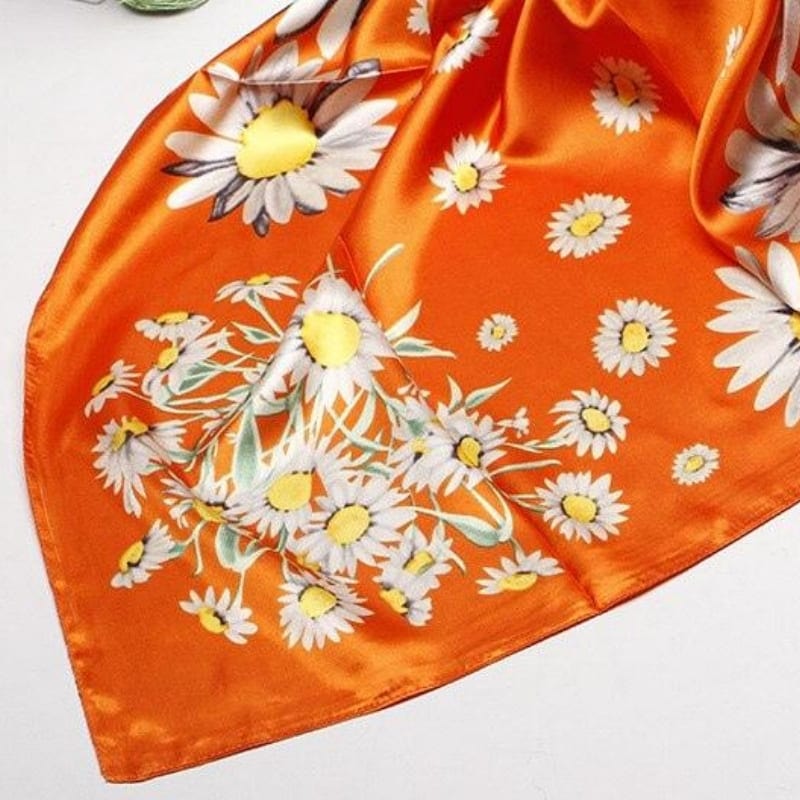 Orange Satin Scarf