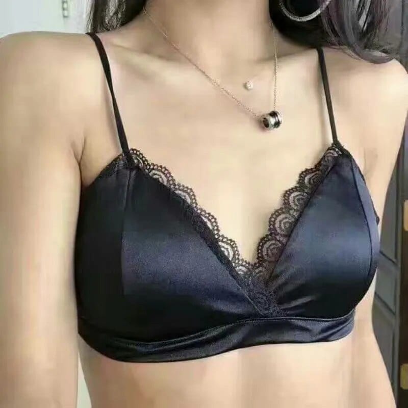 Padded Satin Underwire Bra