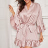 Pale Pink Satin Kimono