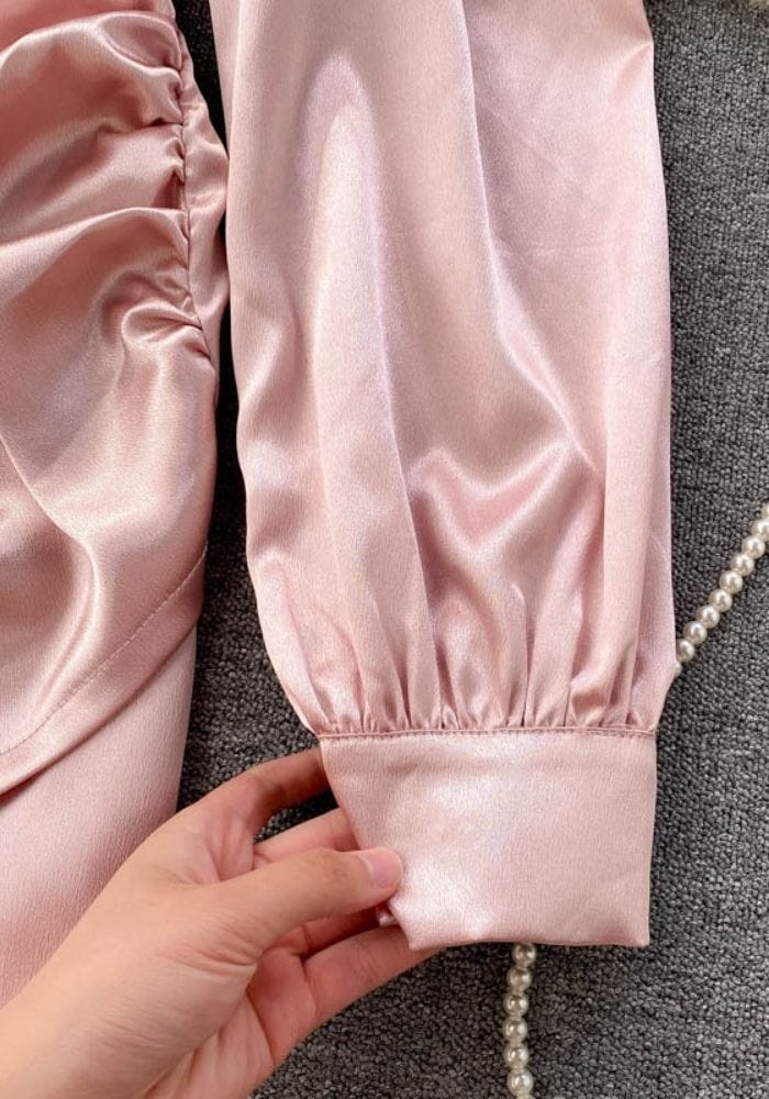 Pink Satin Dress