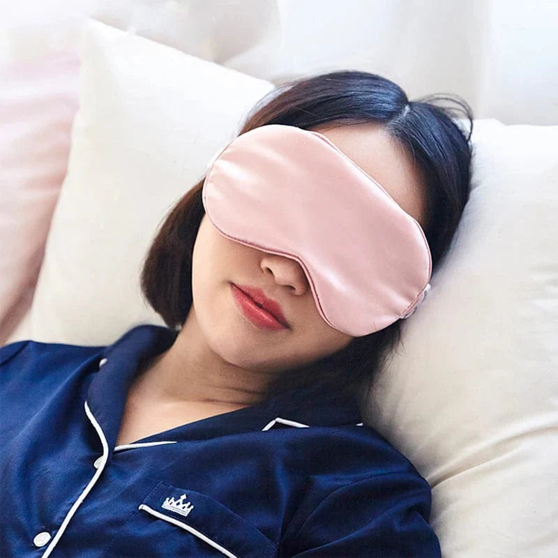 Pink Satin Eye Mask