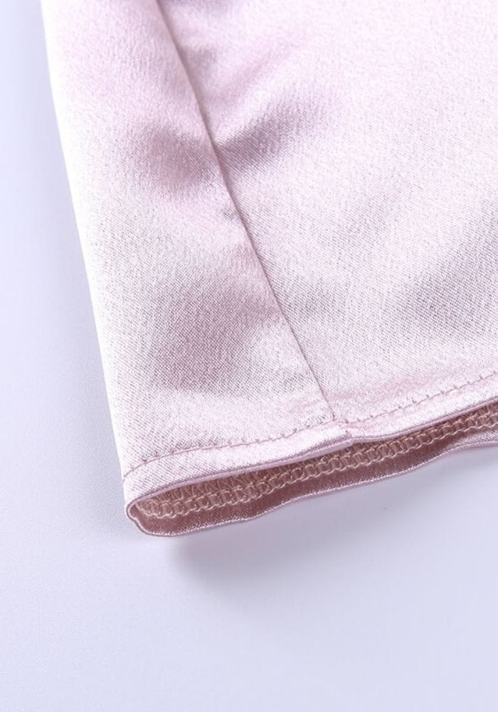 Pink Satin Mini Dress