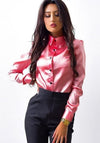 Pink Satin Shirt