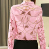 Pink Satin Shirt Womens