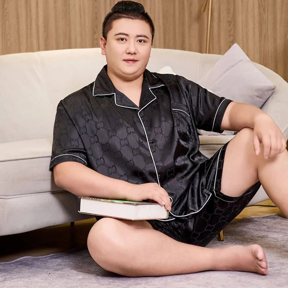 Plus Size Mens Satin Pajamas