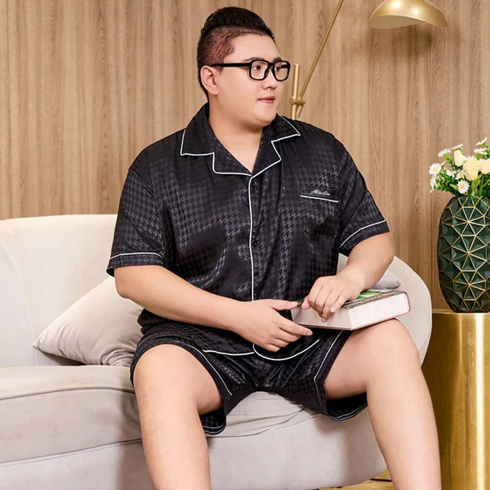Plus Size Mens Satin Pajamas