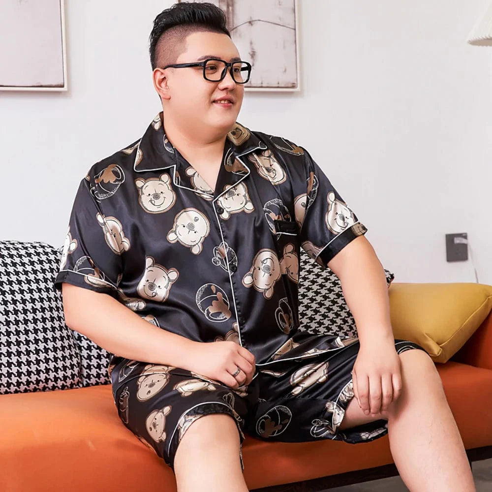 Plus Size Mens Satin Pajamas