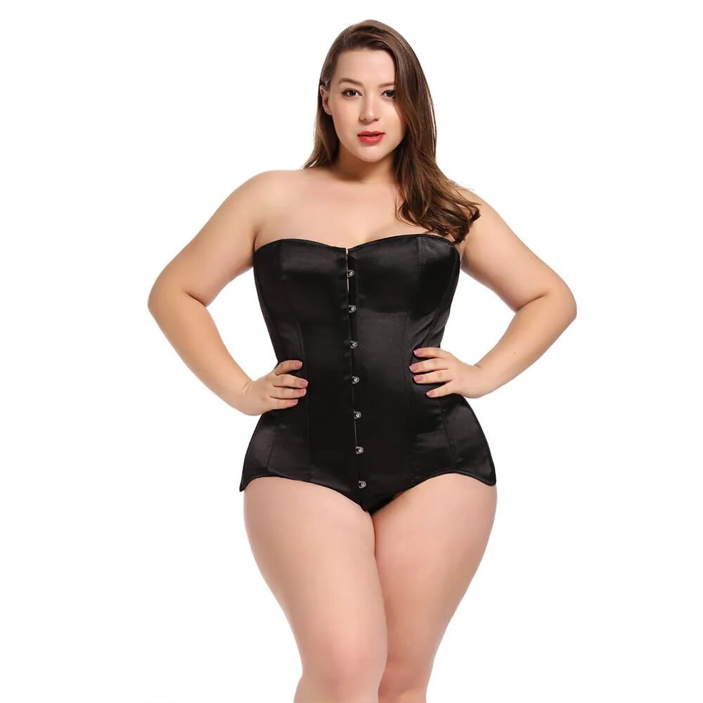 Plus Size Satin Corset Top