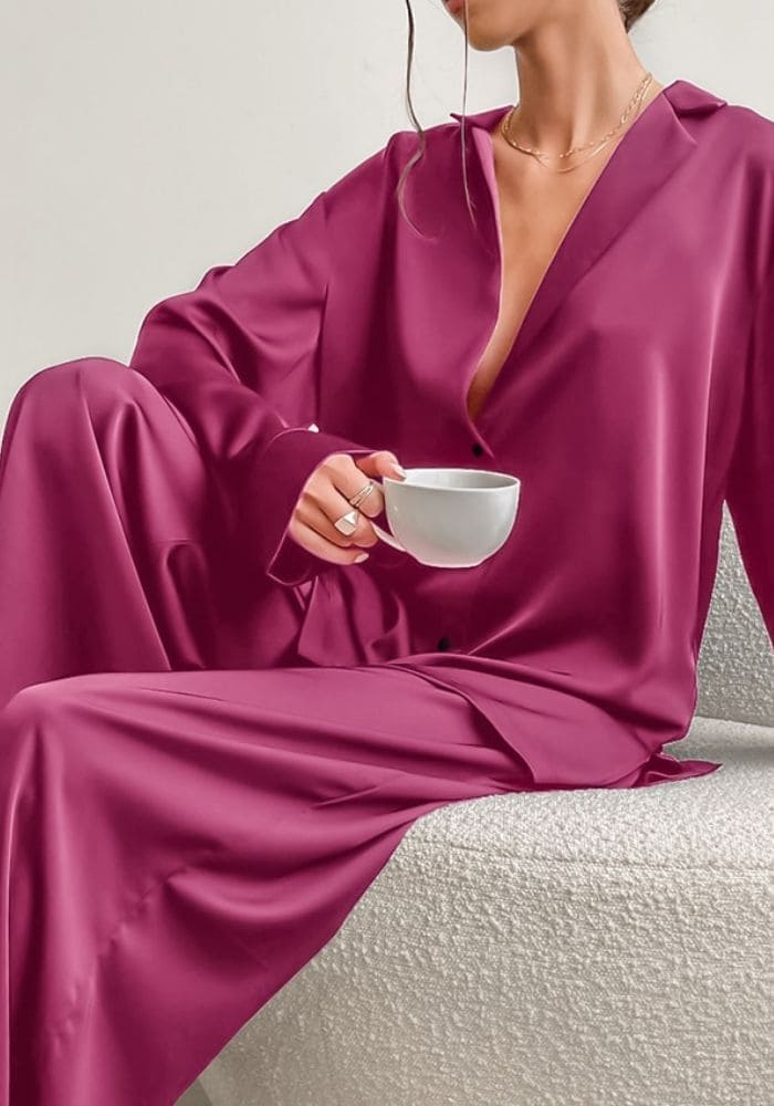 Plus Size Satin Pajama Sets