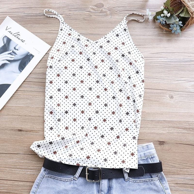 Printed Satin Top