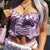 Purple Satin Corset Top