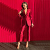 Red Satin Blazer