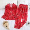 Red Satin Pajama Set