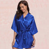 Royal Blue Satin Kimonos