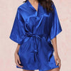 Royal Blue Satin Kimonos