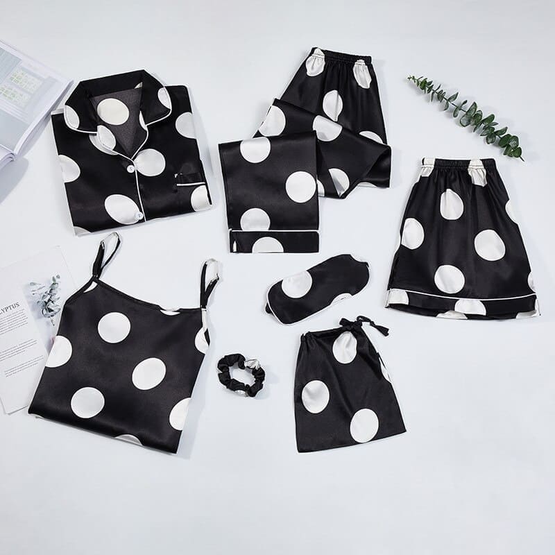 Satin Black Pajama Set