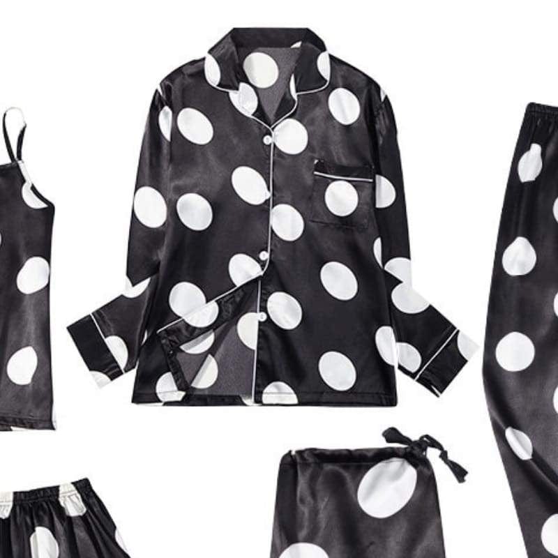 Satin Black Pajama Set