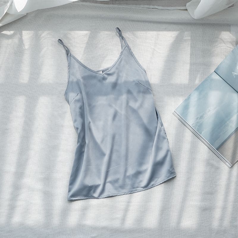 Satin Blue Top
