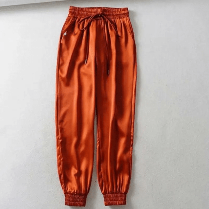 Satin Cargo Pants for Women