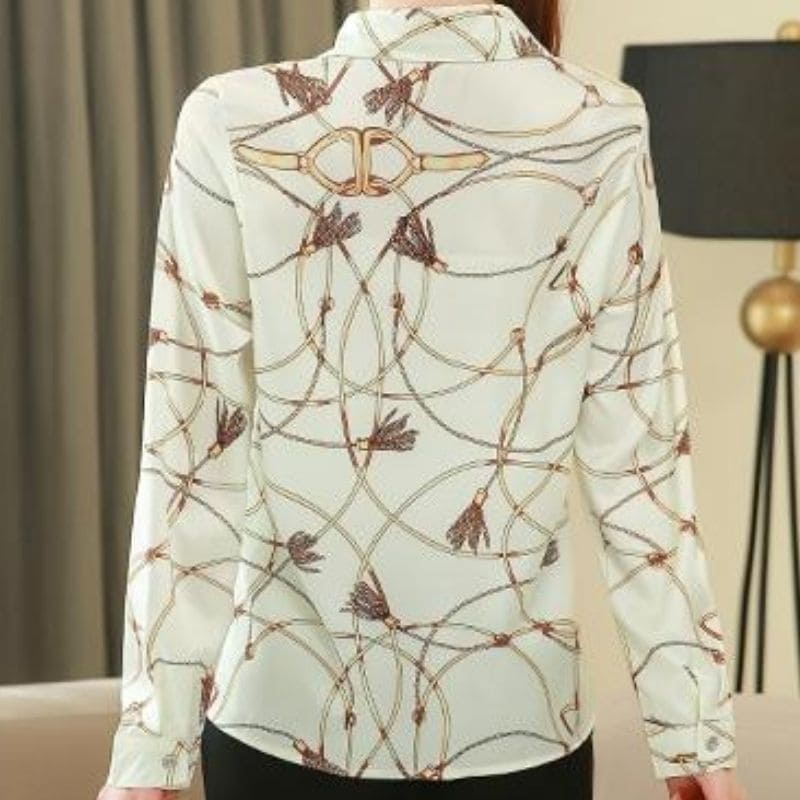 Satin Chain Print Shirt