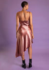 Satin Cowl Neck Dress