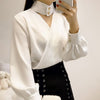 Satin Crew Neck Blouse