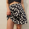 Satin Floral Mini Skirt