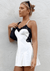 Satin Lace Mini Dress