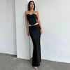 Satin Maxi Skirt Set