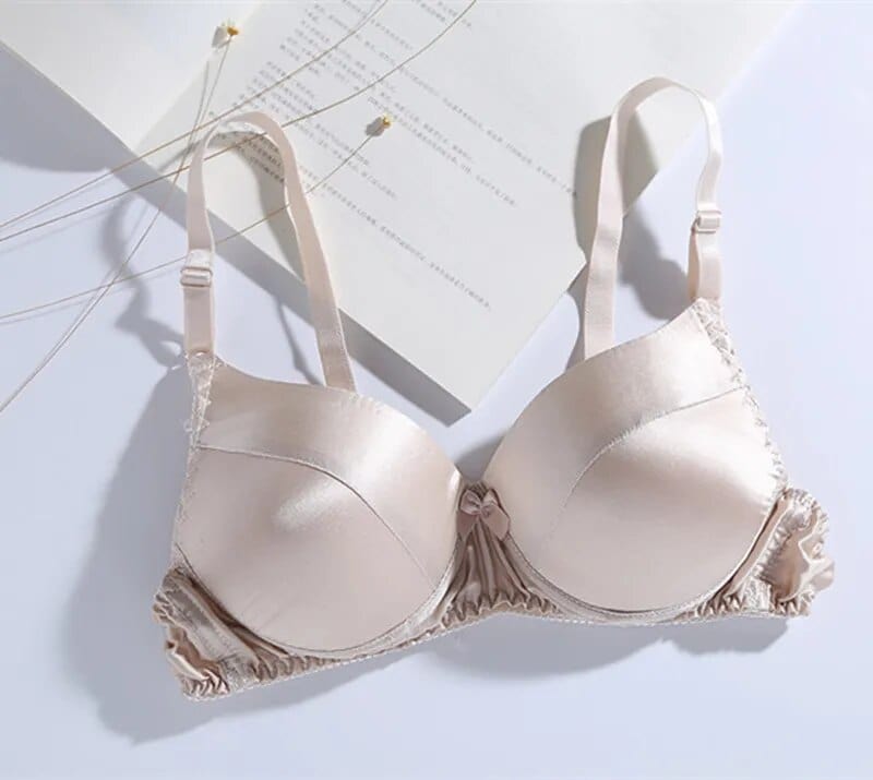 Satin Padded Push Up Bra