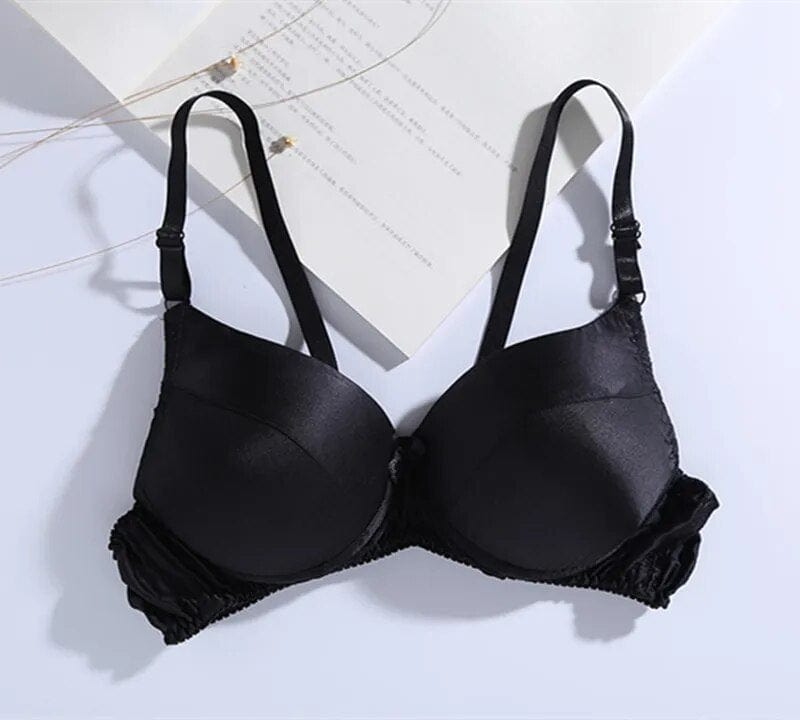 Satin Padded Push Up Bra