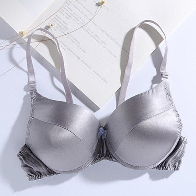 Satin Padded Push Up Bra