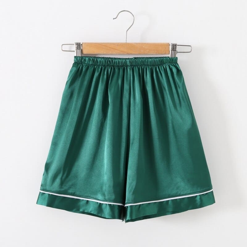 Satin Pajama Set Green