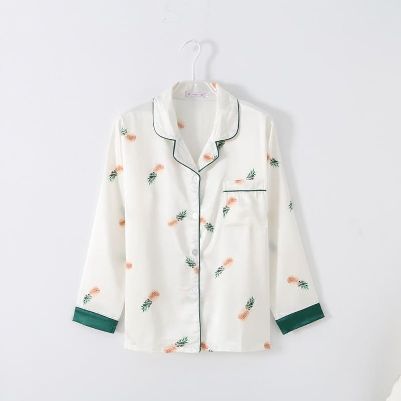 Satin Pajama Set Green