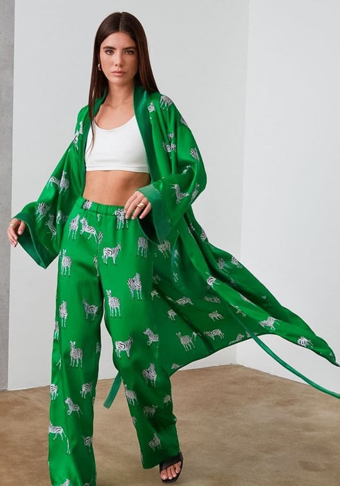 Satin Pajama Set Long Pants