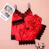 Satin Pajama Set Red