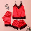 Satin Pajama Set Red