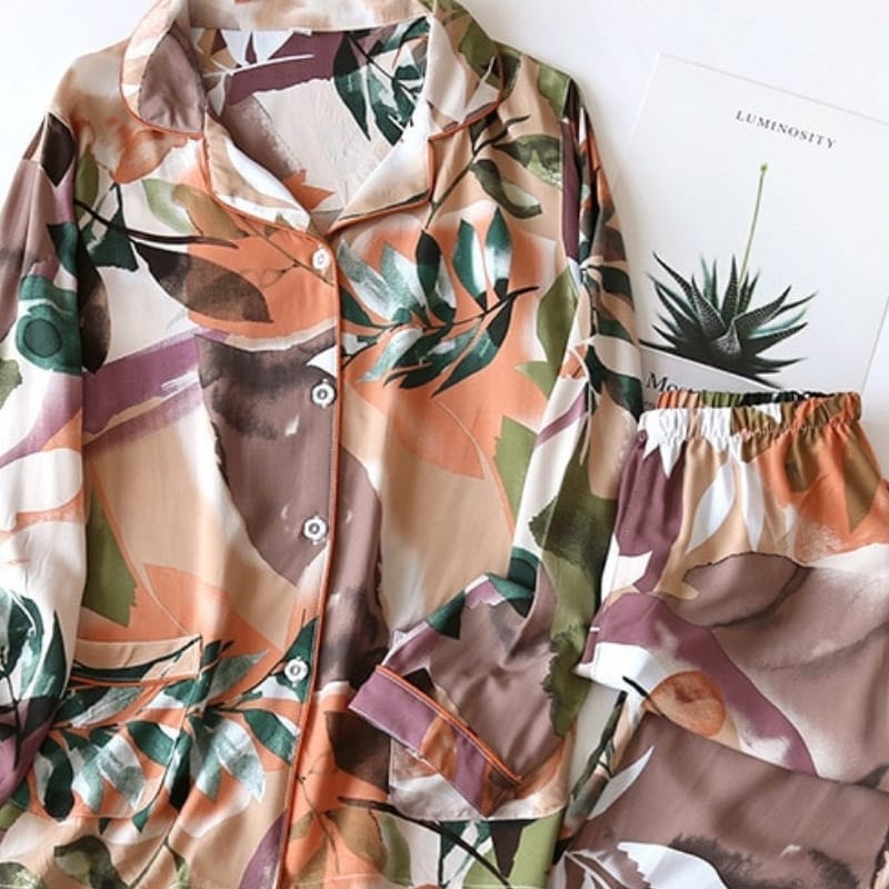 Satin Pajamas Set Women