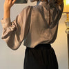 Satin Puff Sleeve Blouse