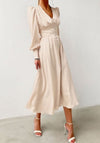 Satin Puff Sleeve Dress