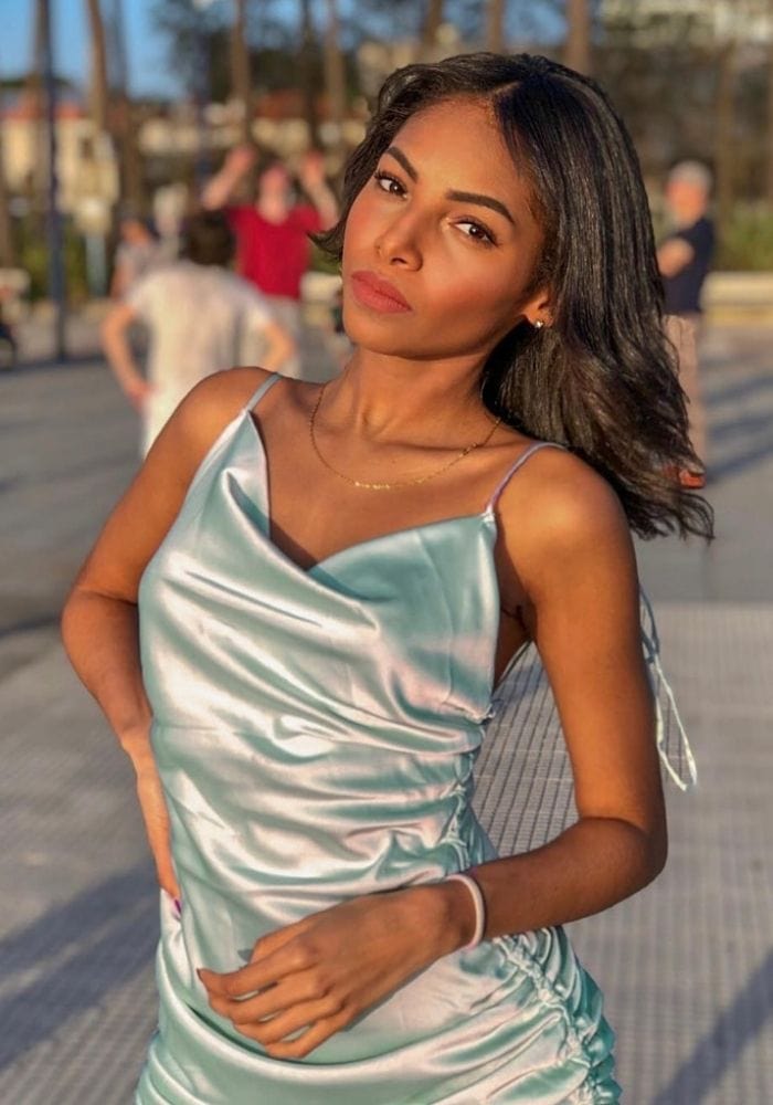 Satin Ruched Mini Dress