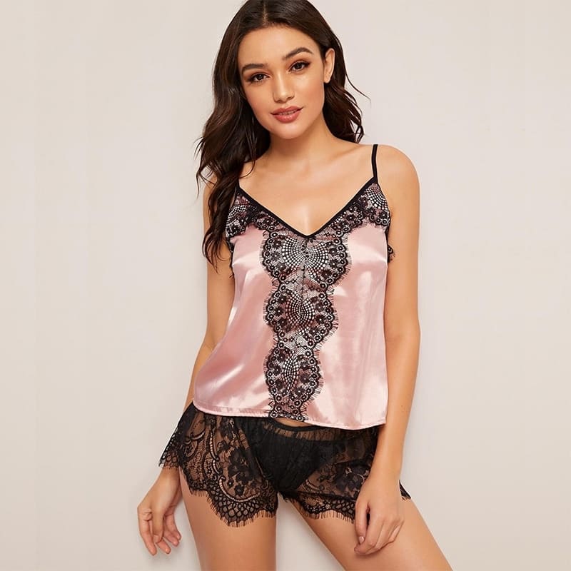 Satin Short Set Pajamas