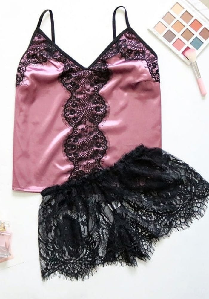 Satin Tank Top Pajama Set