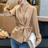 Satin Tie Waist Blouse