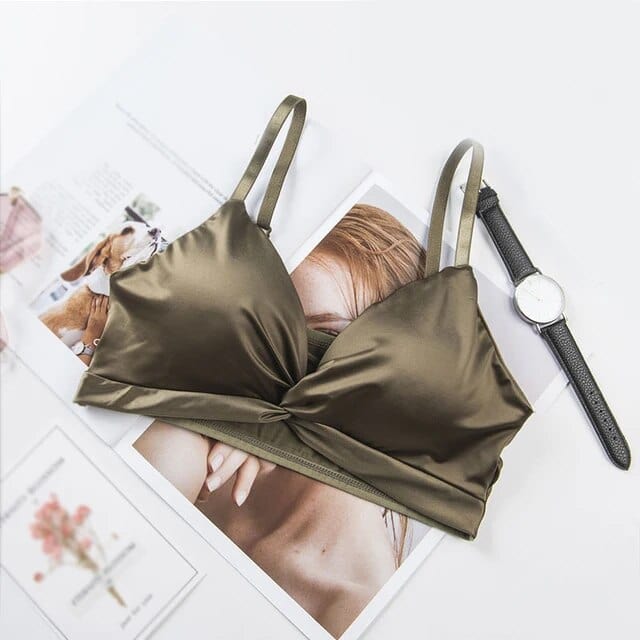 Satin Triangle Bralette