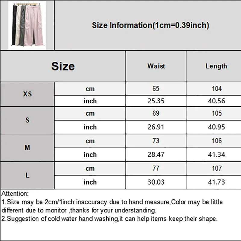 Satin Wide Leg Cargo Pants