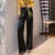 Satin Wide Leg Pants Black