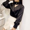 Satin Wrap Blouse