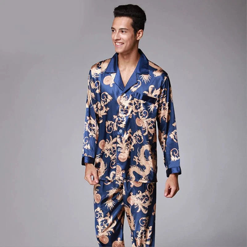 Silk Satin Pajamas Mens