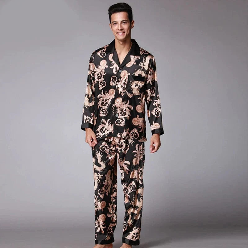 Silk Satin Pajamas Mens
